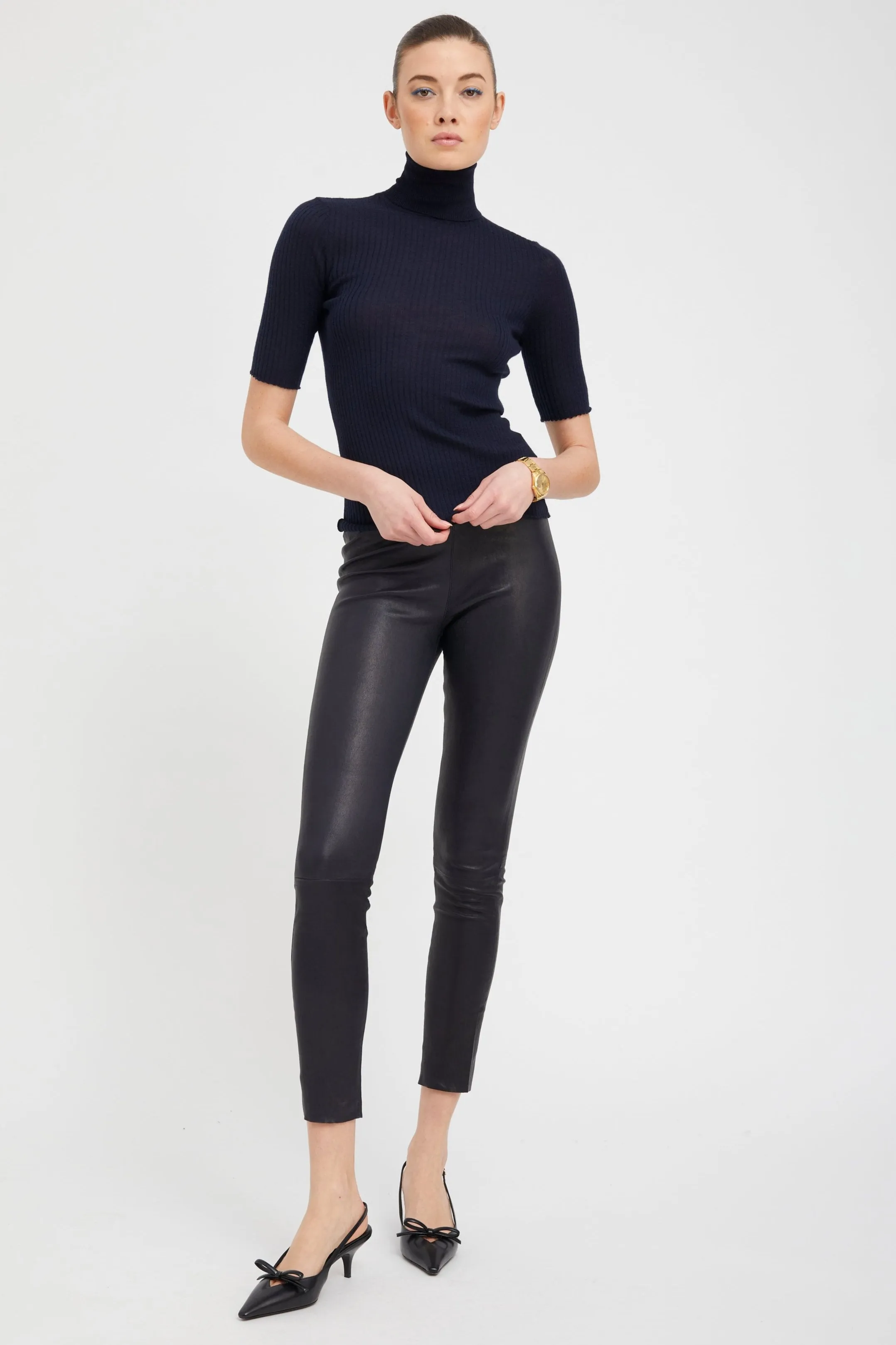 Navy Cashmere Turtleneck sold by SPRWMN product image thumbnail 2