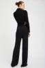 Black Rib Long Sleeve Polo Top sold by SPRWMN