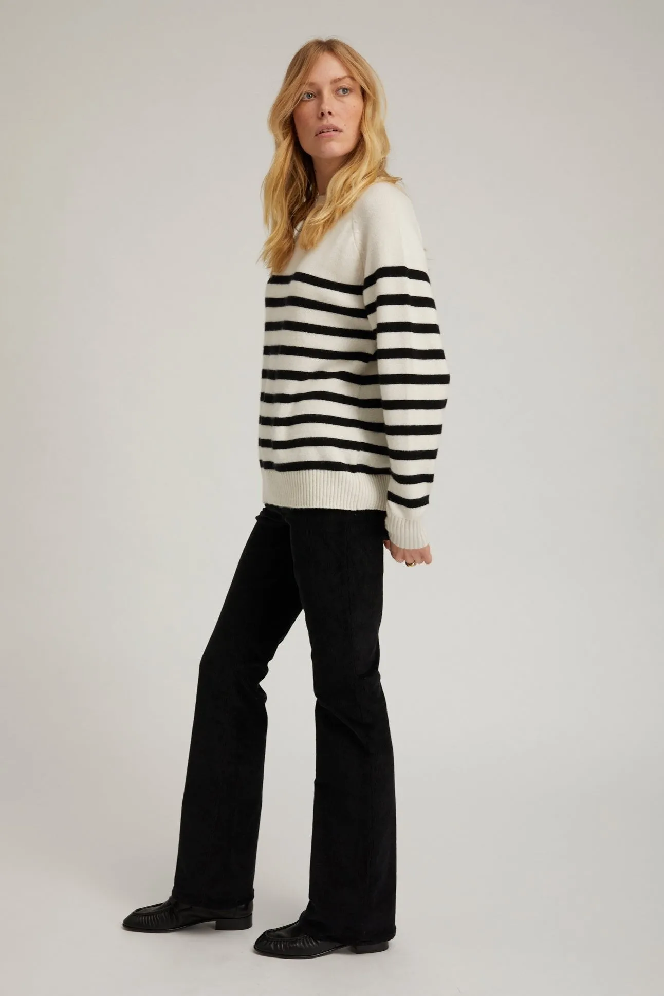 Black Corduroy Micro Flare Pants sold by SPRWMN product image thumbnail 5