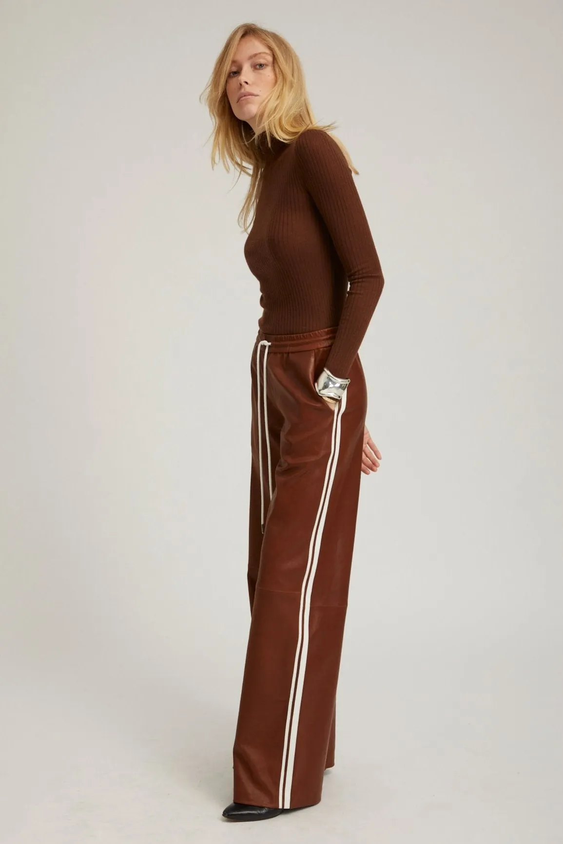 Acorn Leather Baggy Athletic Pants sold by SPRWMN product image thumbnail 4