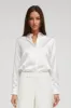 Pearl Silk Fitted Button Down sold by SPRWMN