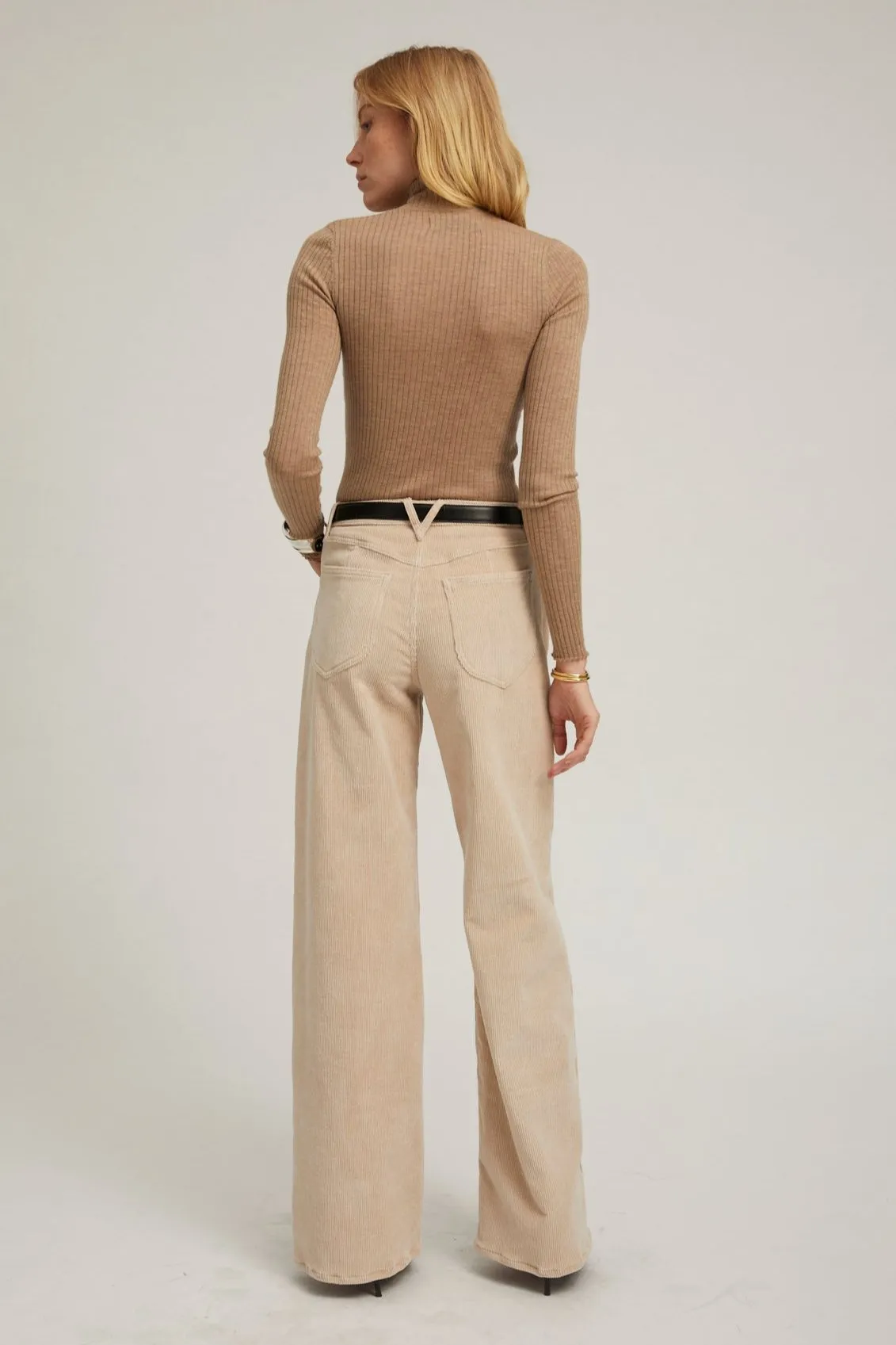 Oat Corduroy Wide Leg Trousers sold by SPRWMN product image thumbnail 4