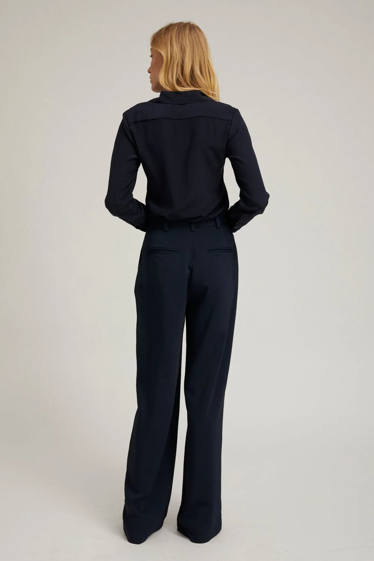 Crepe Straight Leg Pleated Trousers sold by SPRWMN product image thumbnail 4