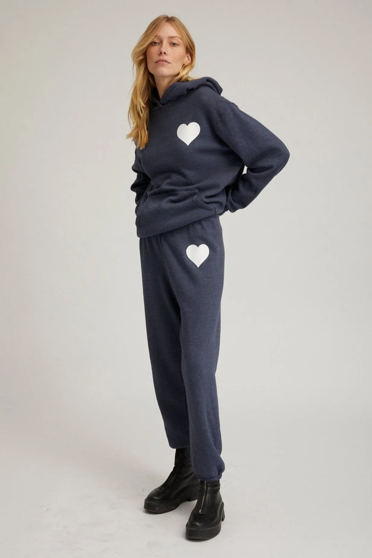 Navy Heart Hoodie sold by SPRWMN