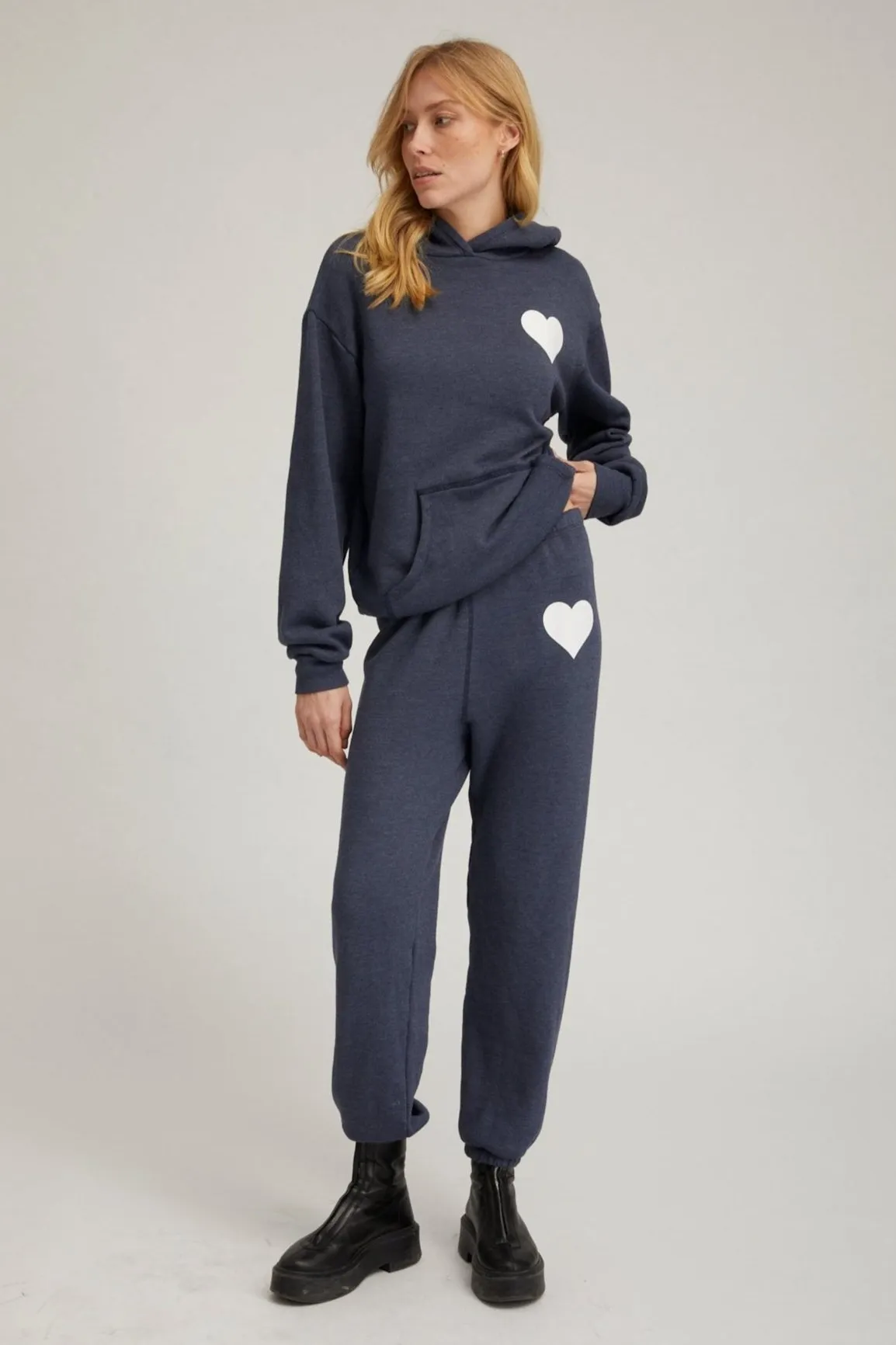 Navy Heart Hoodie sold by SPRWMN product image thumbnail 4