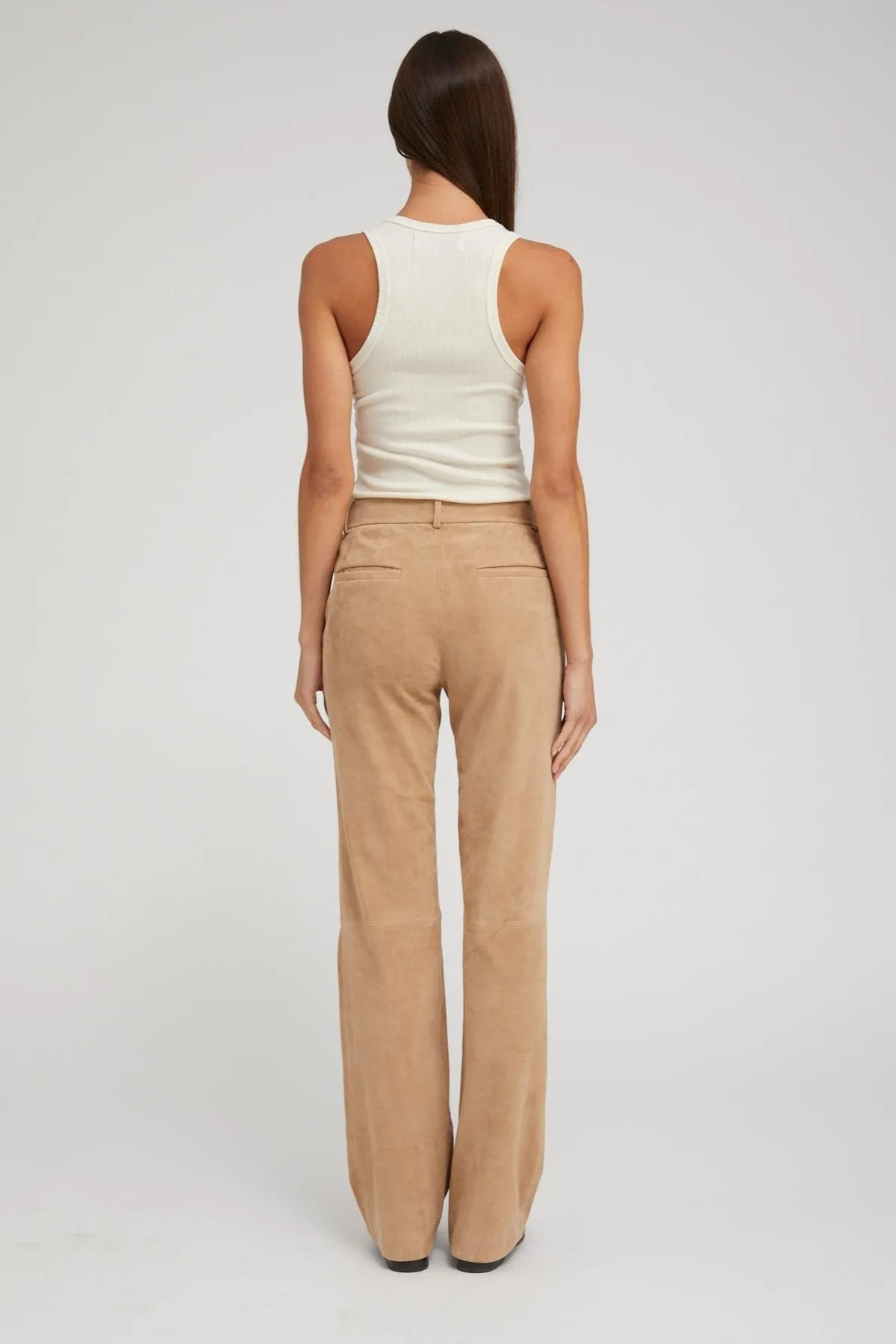 Creme Rib Fitted Scooped Tank sold by SPRWMN product image thumbnail 4