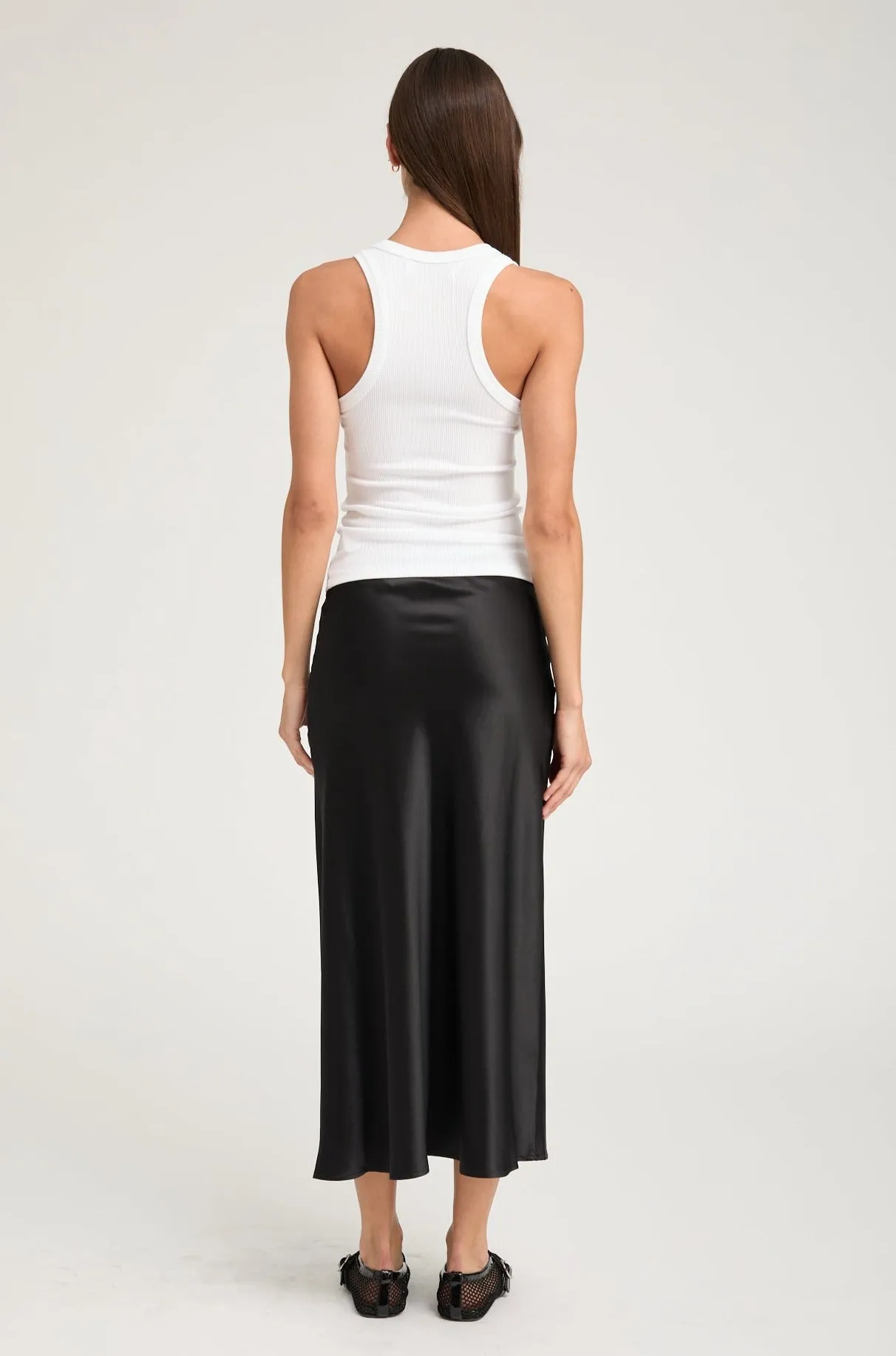 White Rib Fitted Scooped Tank sold by SPRWMN product image thumbnail 4