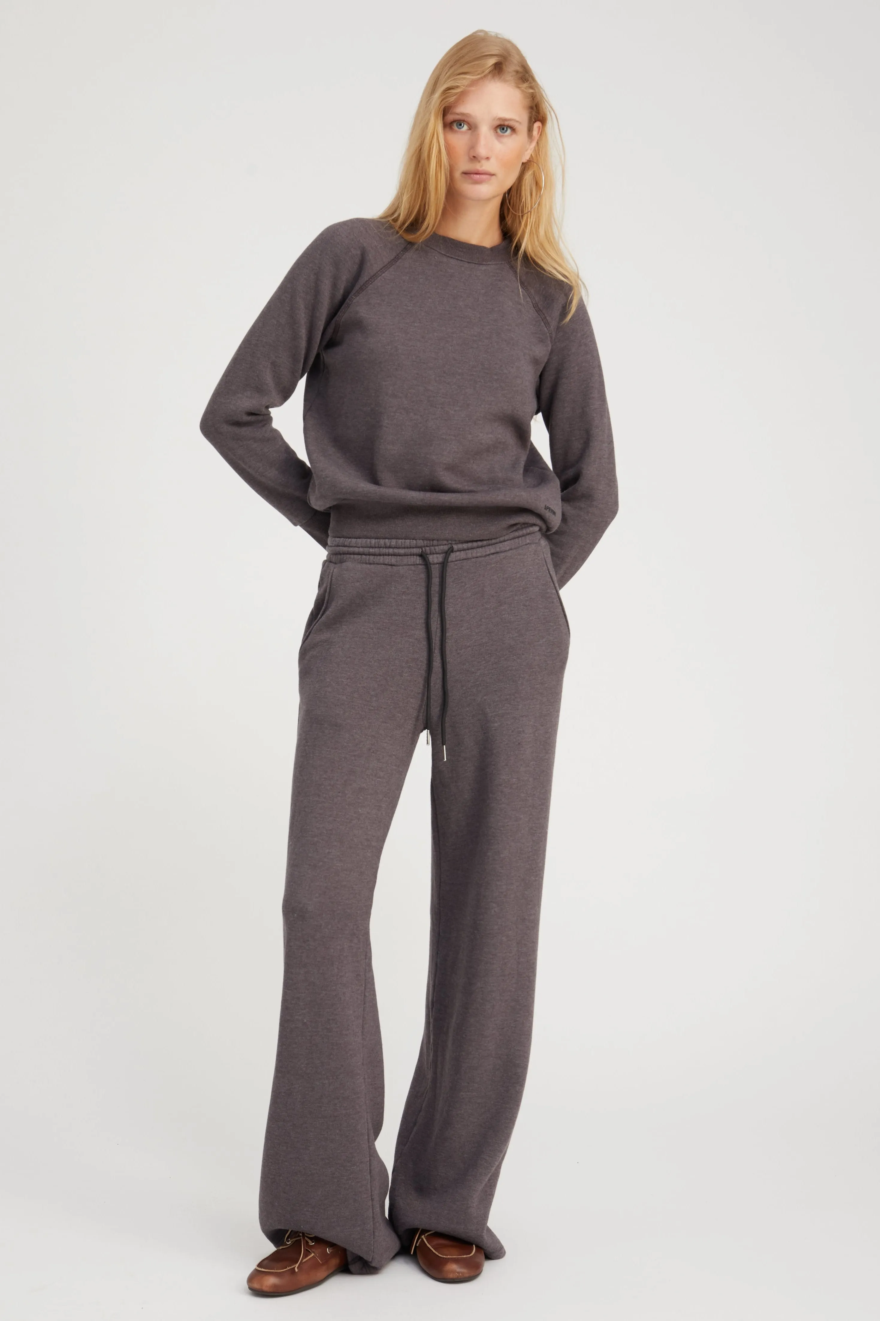 Charcoal Shrunken Raglan Sweatshirt sold by SPRWMN product image thumbnail 2