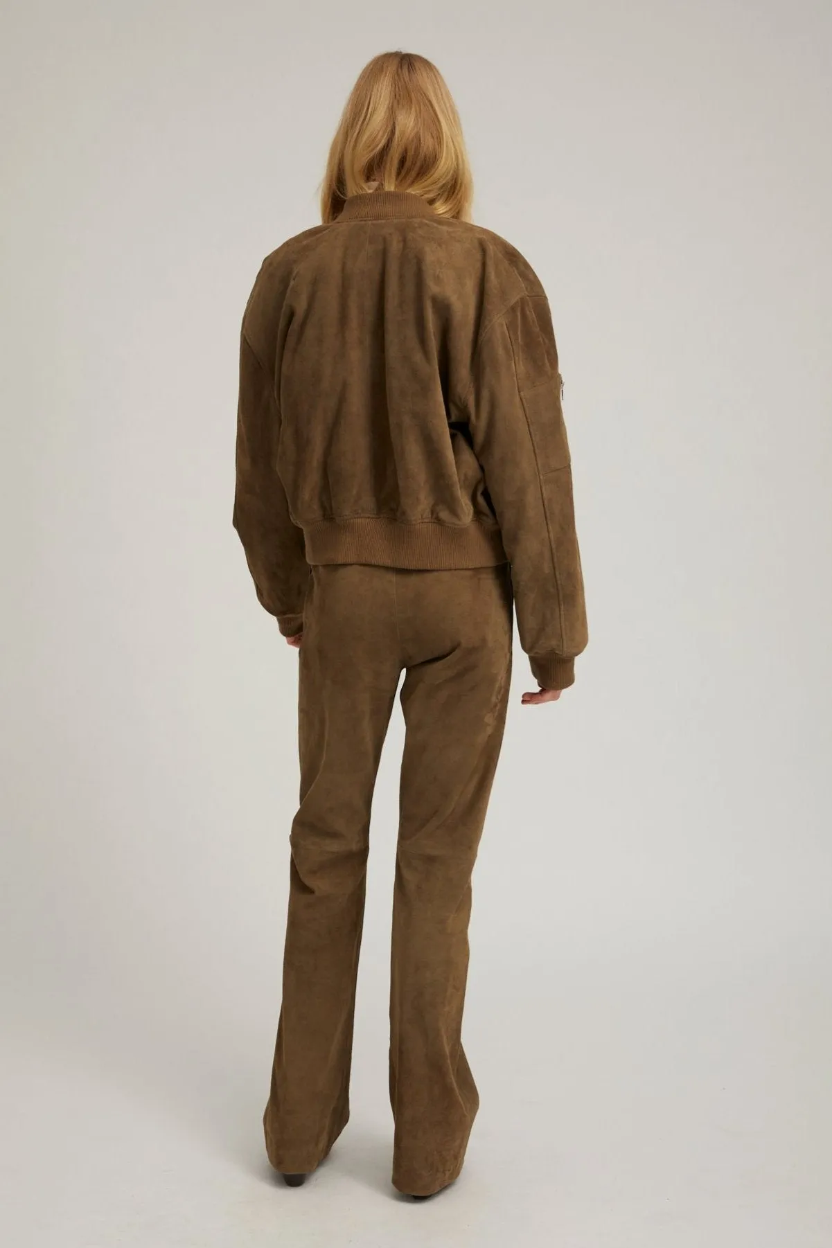Olive Suede Straight Leg Pants sold by SPRWMN product image thumbnail 5