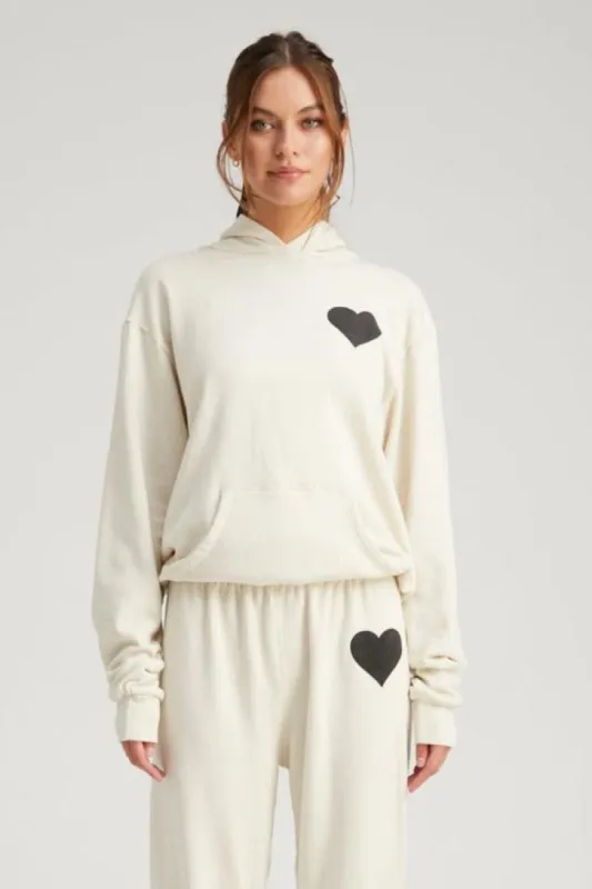 Vintage White Heart Hoodie sold by SPRWMN