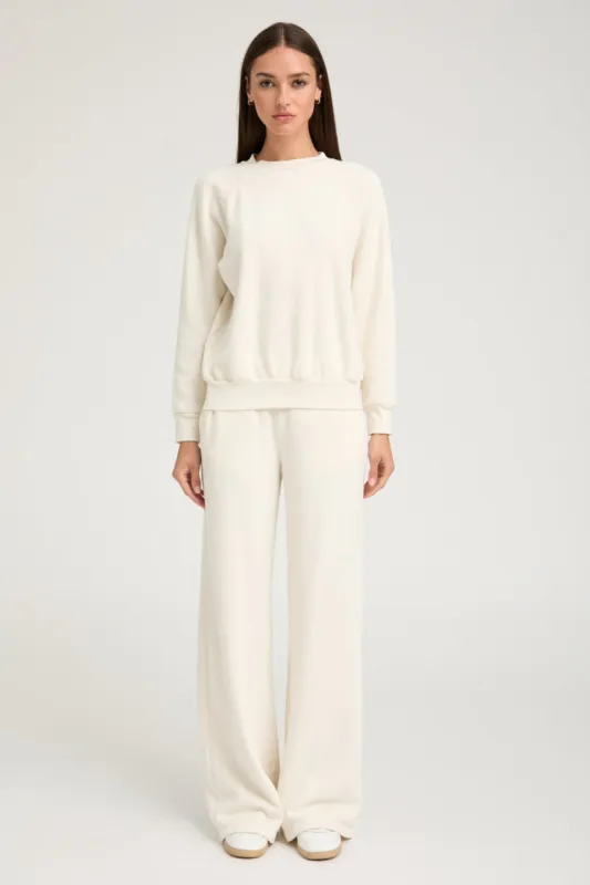 Creme Baggy Sweatpants sold by SPRWMN