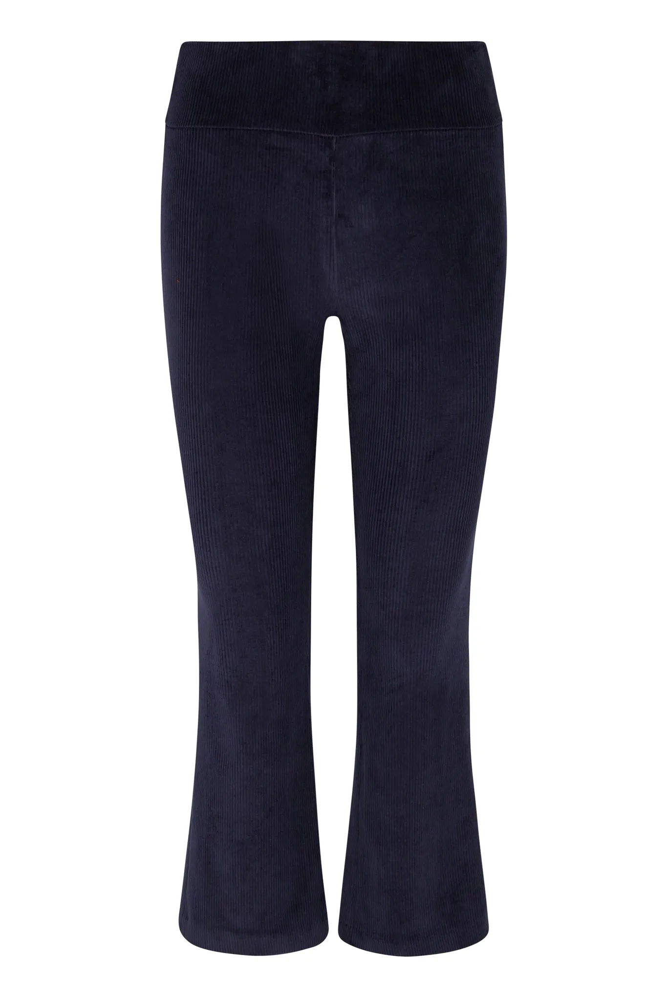 Navy Corduroy Crop Flare Pants sold by SPRWMN product image thumbnail 2