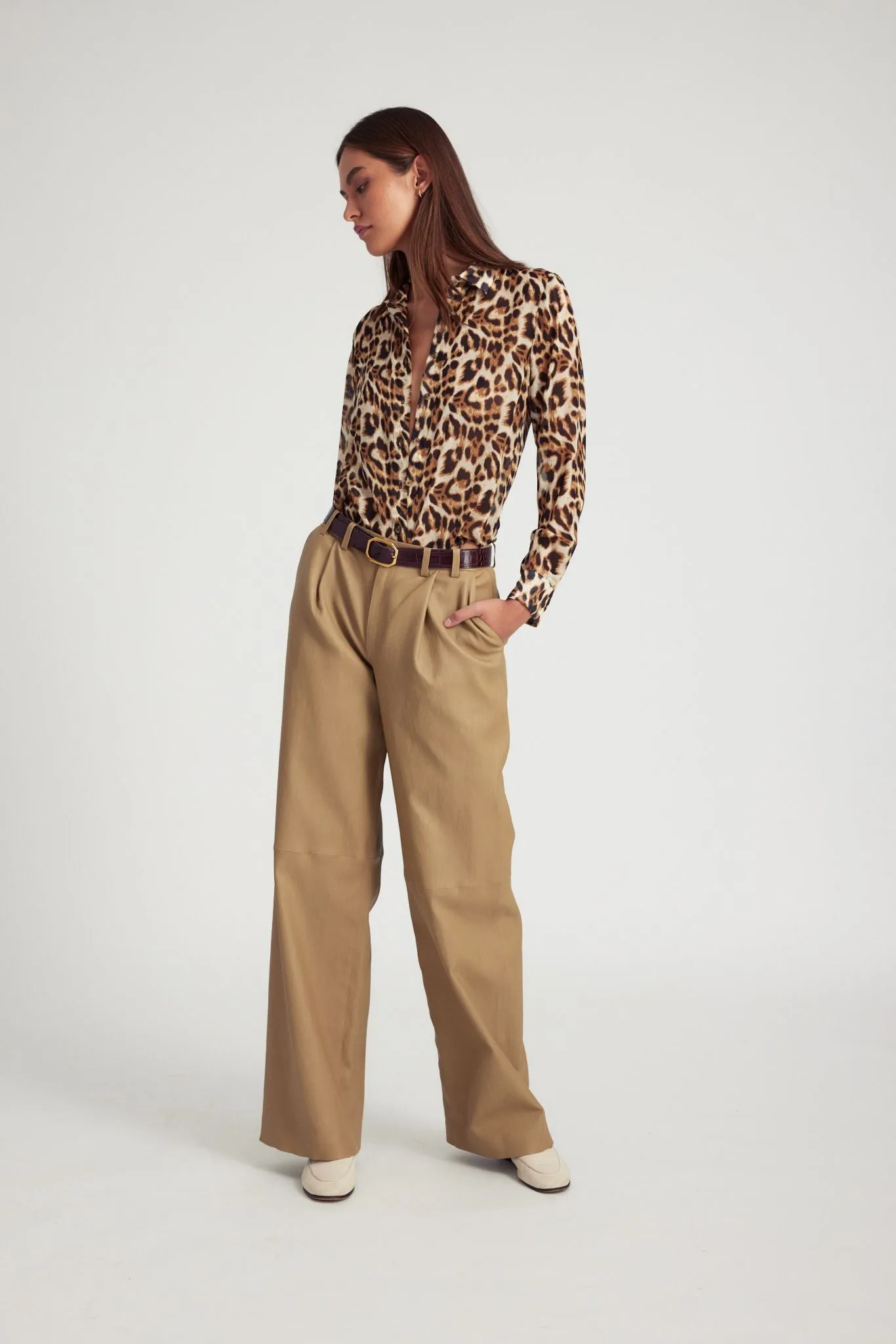 Leather Pleated Trousers sold by SPRWMN product image thumbnail 4