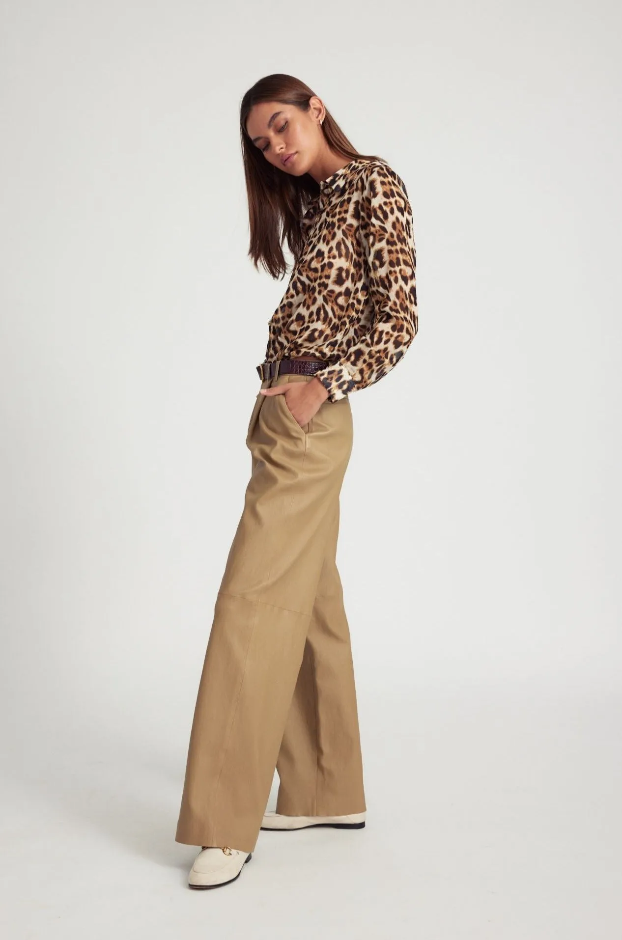 Leather Pleated Trousers sold by SPRWMN product image thumbnail 3