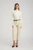 Off White Leather 5 Pocket Straight Leg Pants sold by SPRWMN