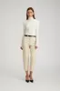 Off White Leather 5 Pocket Straight Leg Pants sold by SPRWMN