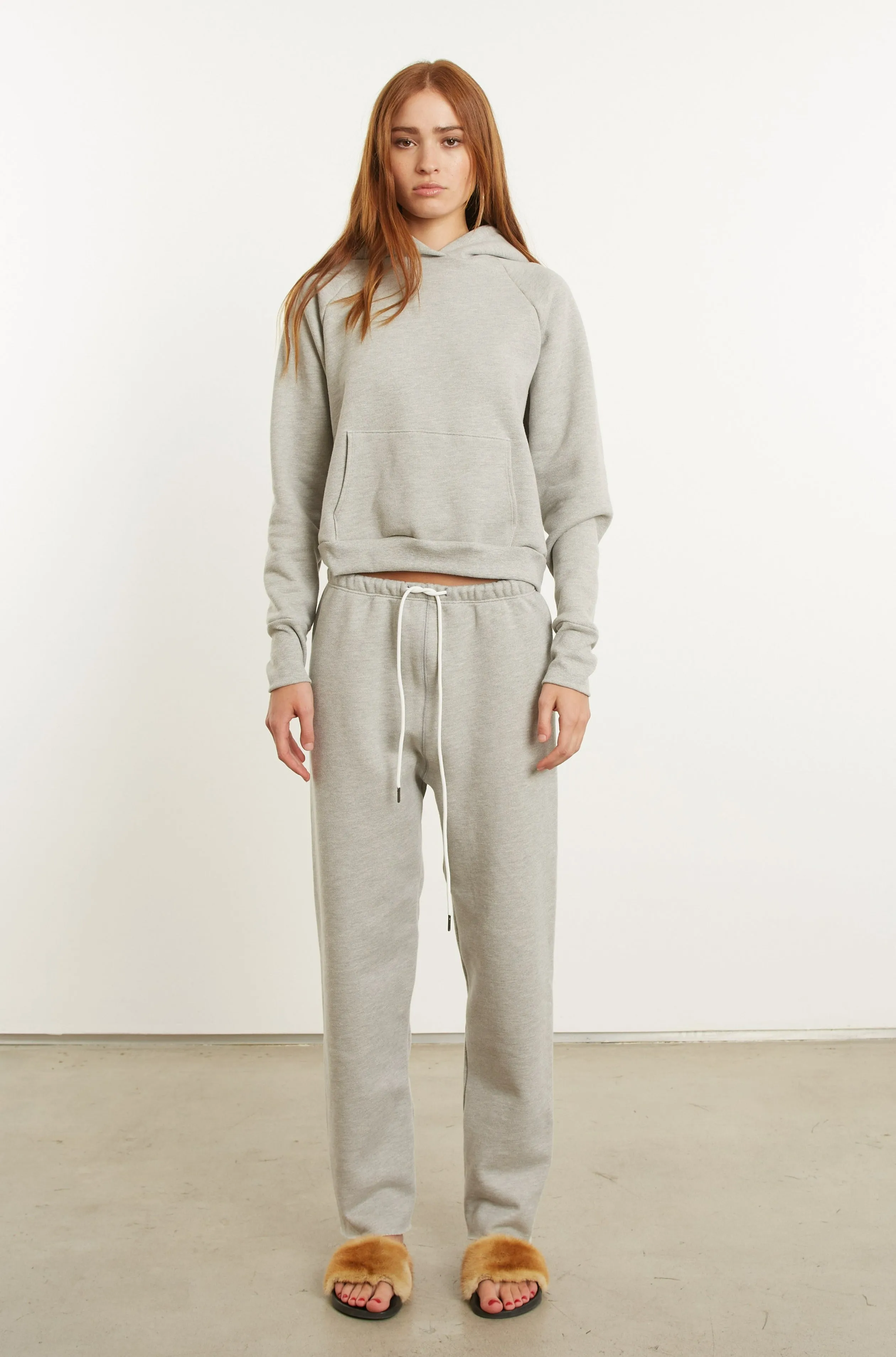 Heather Grey Cotton Easy Sweatpants sold by SPRWMN