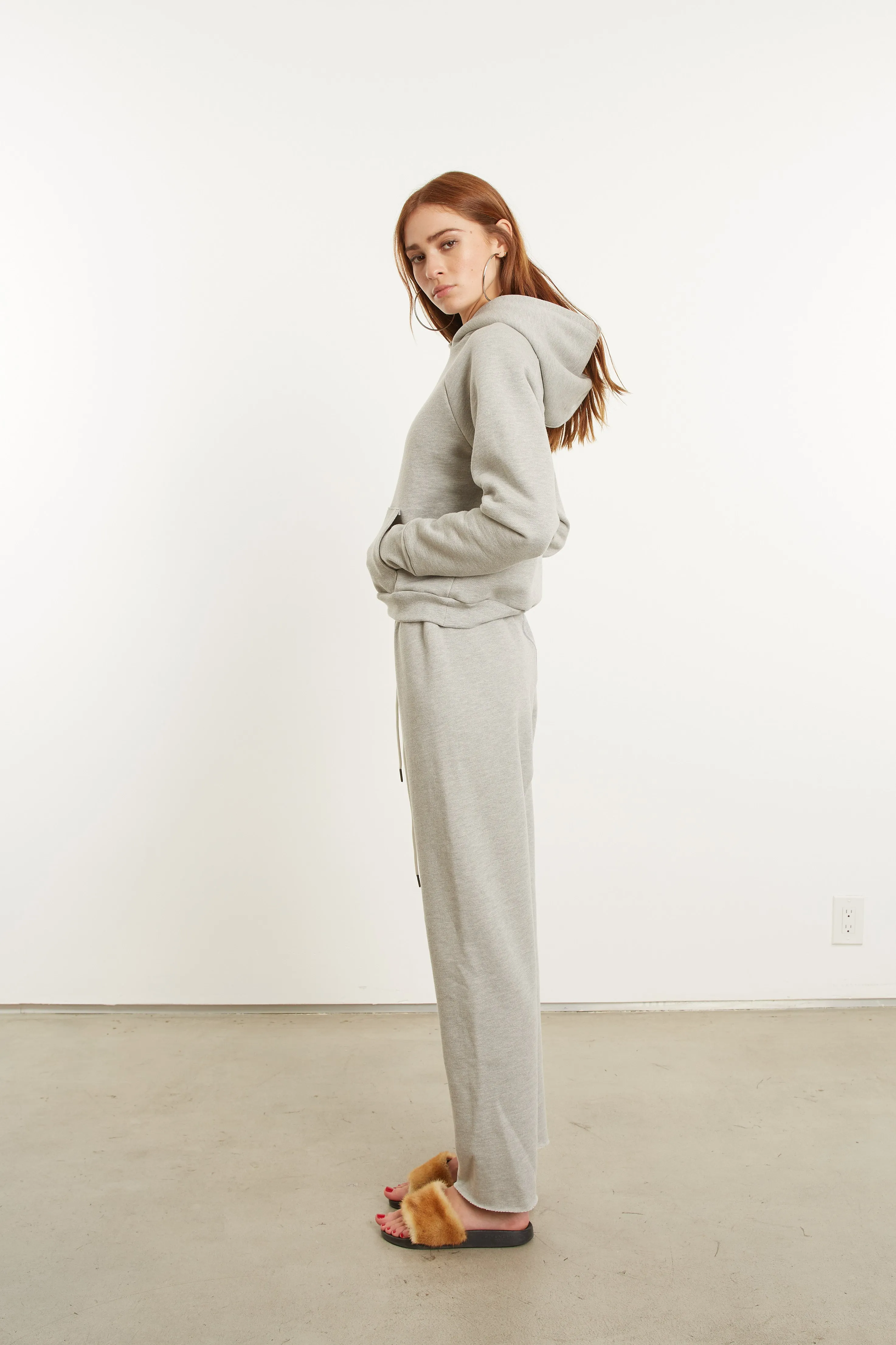 Heather Grey Cotton Easy Sweatpants sold by SPRWMN product image thumbnail 4