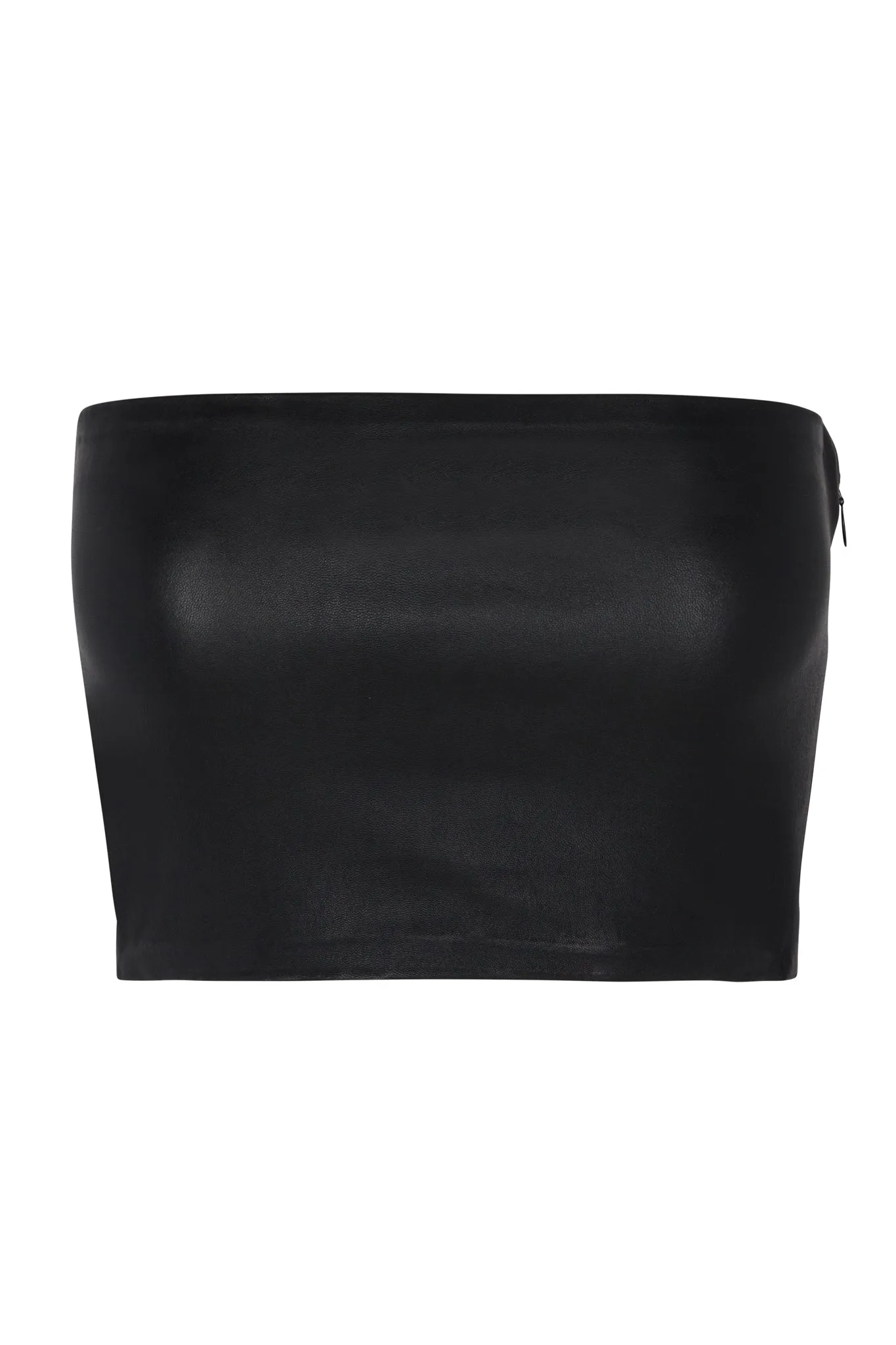 Black Leather Micro Tube Top sold by SPRWMN product image thumbnail 2