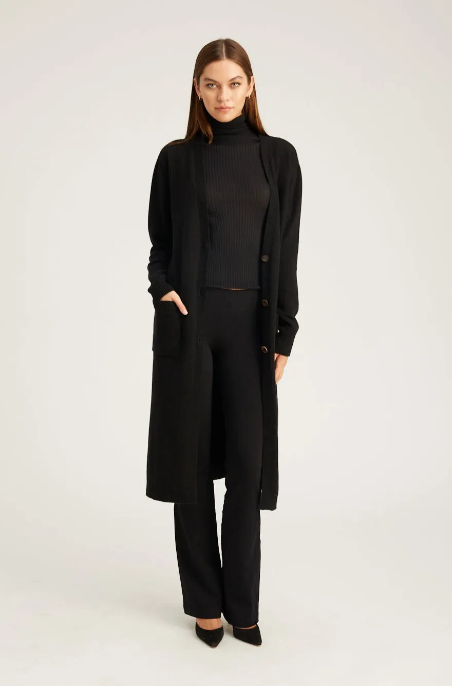 Black Cashmere Long Cardigan sold by SPRWMN product image thumbnail 4