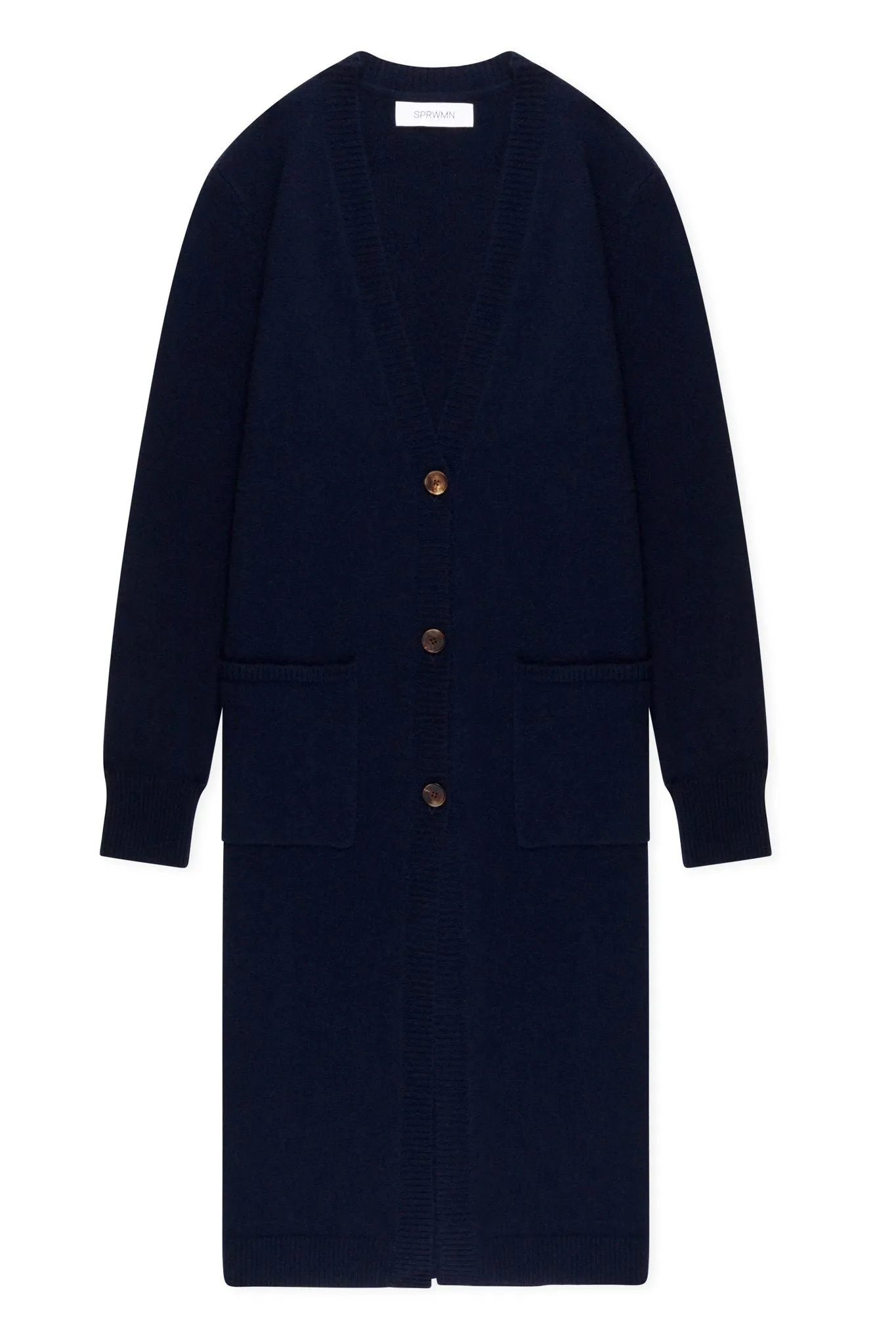 Navy Cashmere Long Cardigan sold by SPRWMN product image thumbnail 2