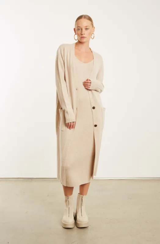 Oat Cashmere Long Cardigan sold by SPRWMN