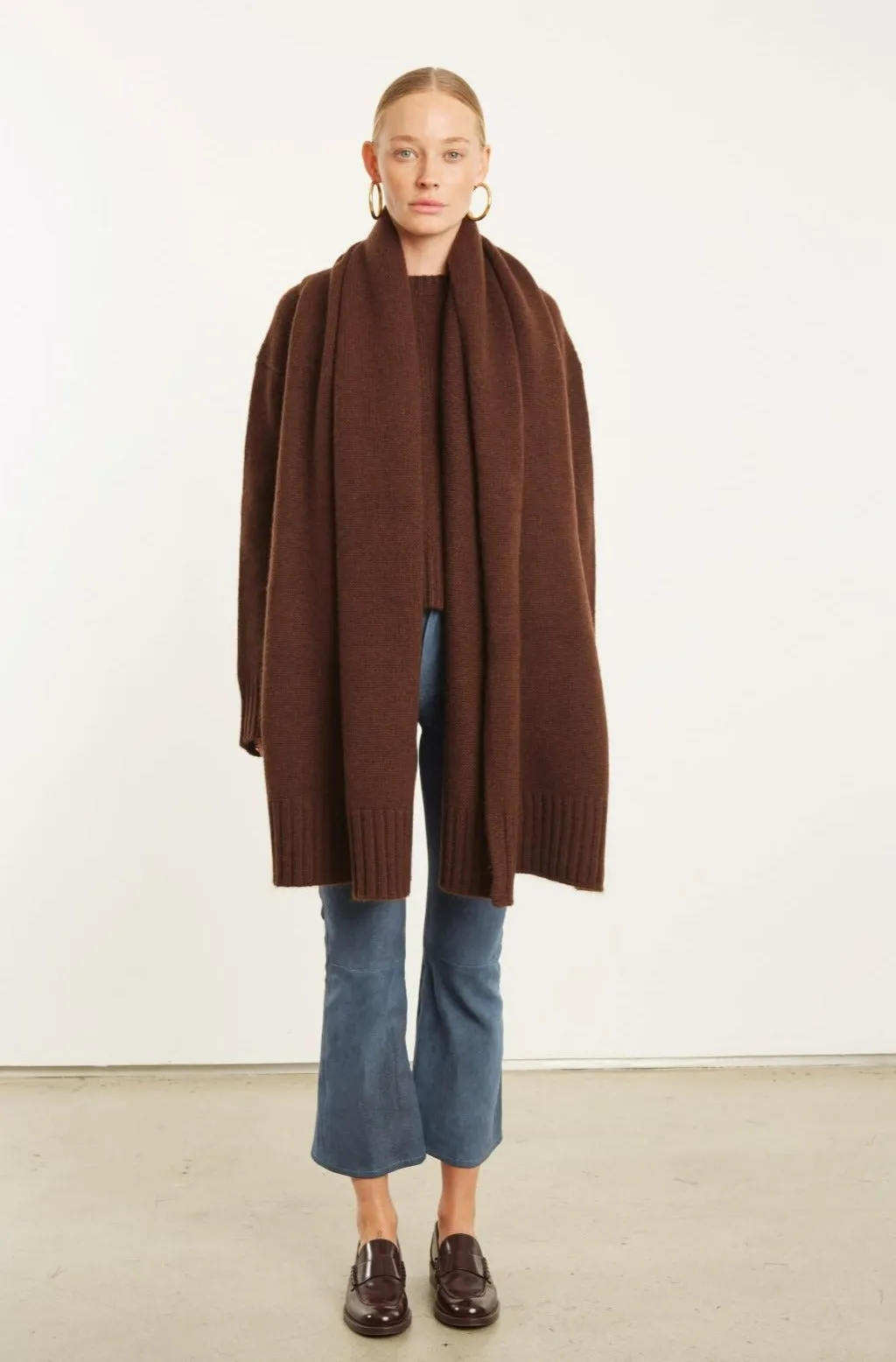 Mocha Cashmere Wrap Scarf sold by SPRWMN product image thumbnail 4