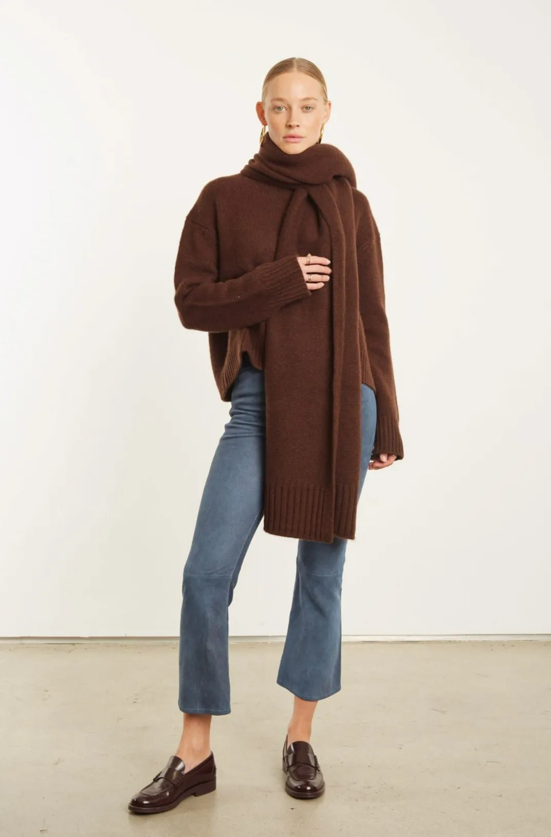 Mocha Cashmere Wrap Scarf sold by SPRWMN product image thumbnail 3
