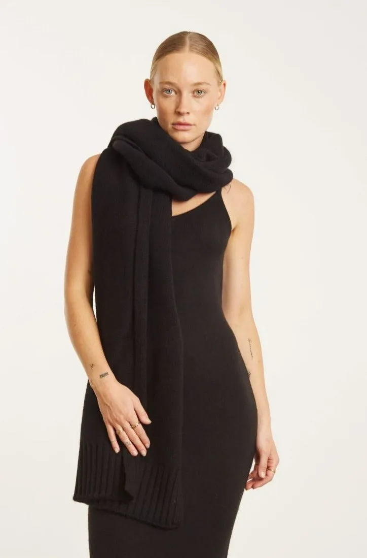Black Cashmere Wrap Scarf sold by SPRWMN