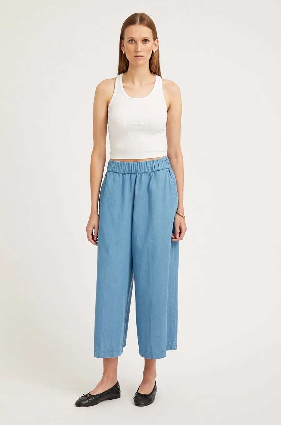 Chambray Culotte sold by SPRWMN product image thumbnail 4