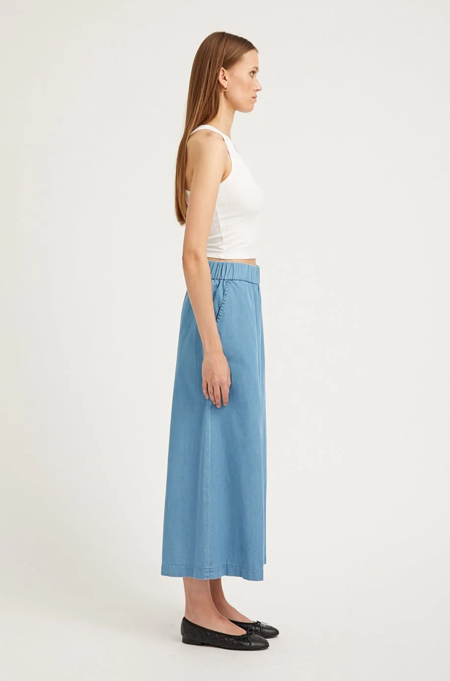 Chambray Culotte sold by SPRWMN product image thumbnail 5