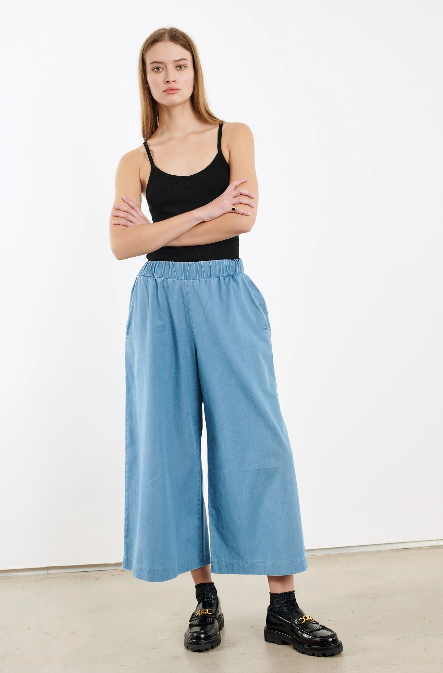 Chambray Culotte sold by SPRWMN