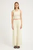 Vintage White Rib Wide Leg Pants sold by SPRWMN