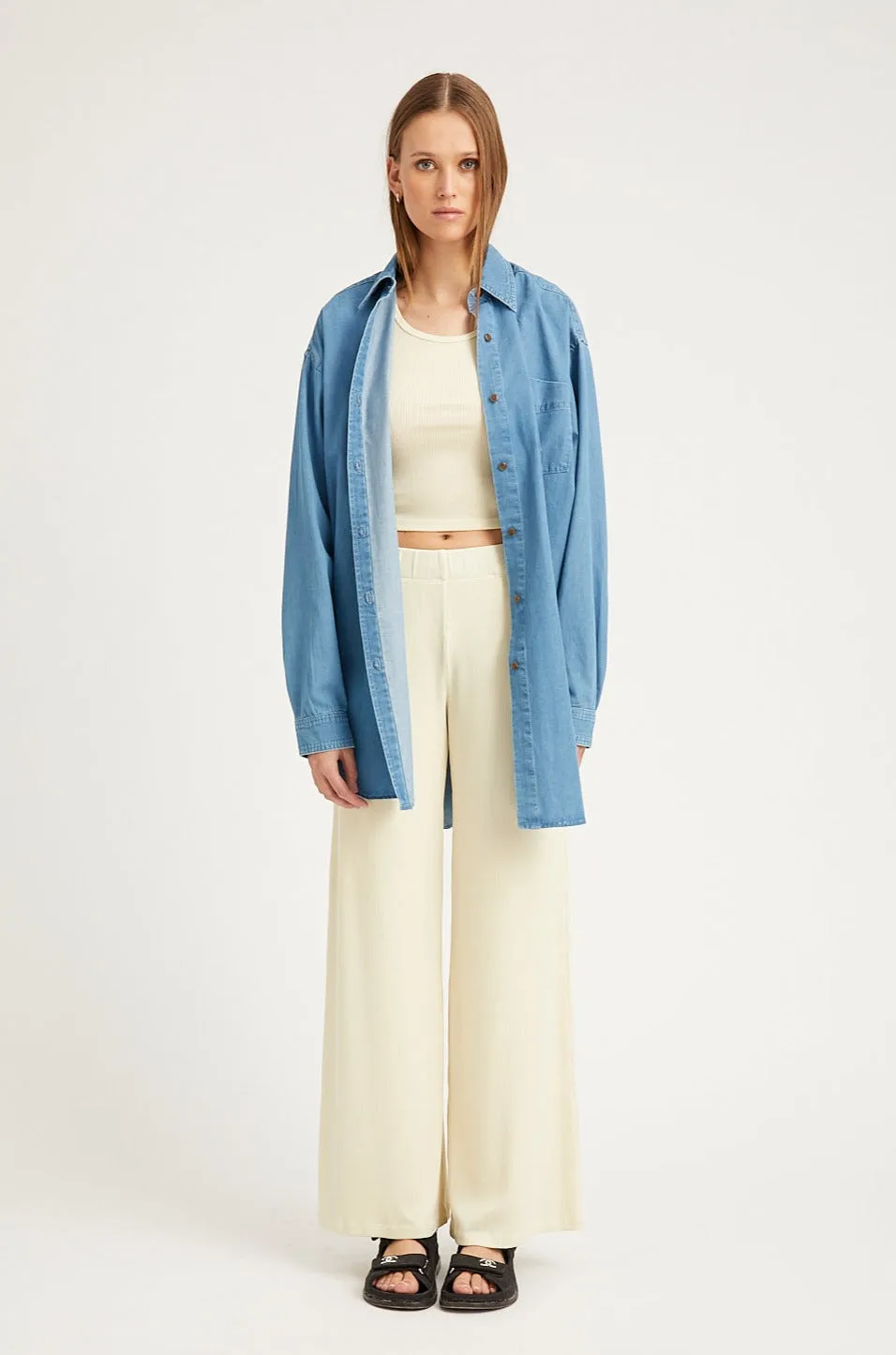 Rib Wide Leg Pants sold by SPRWMN product image thumbnail 4