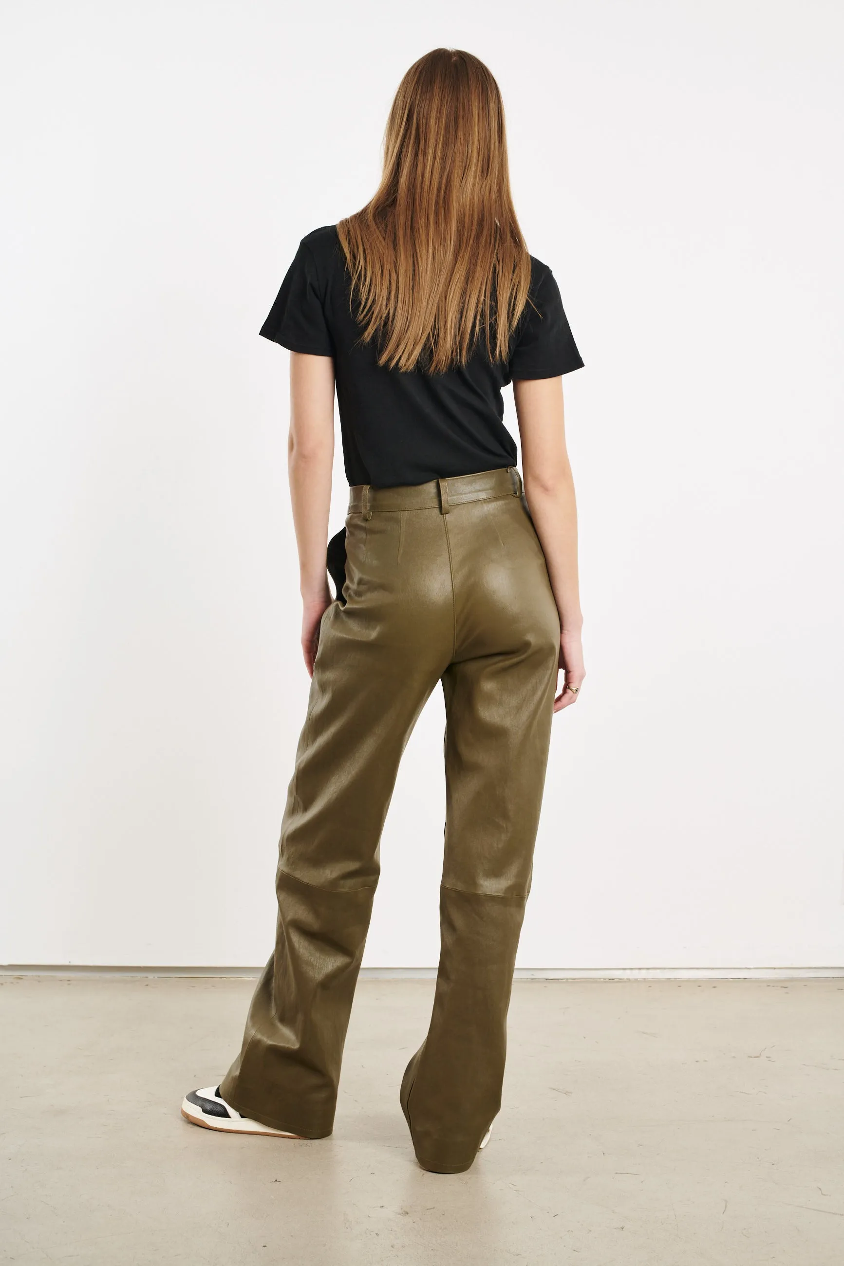 Moss Leather Straight Leg Trousers sold by SPRWMN product image thumbnail 5