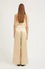 Cream Silk Wide Leg Pintuck Pants sold by SPRWMN