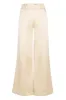 Cream Silk Wide Leg Pintuck Pants sold by SPRWMN