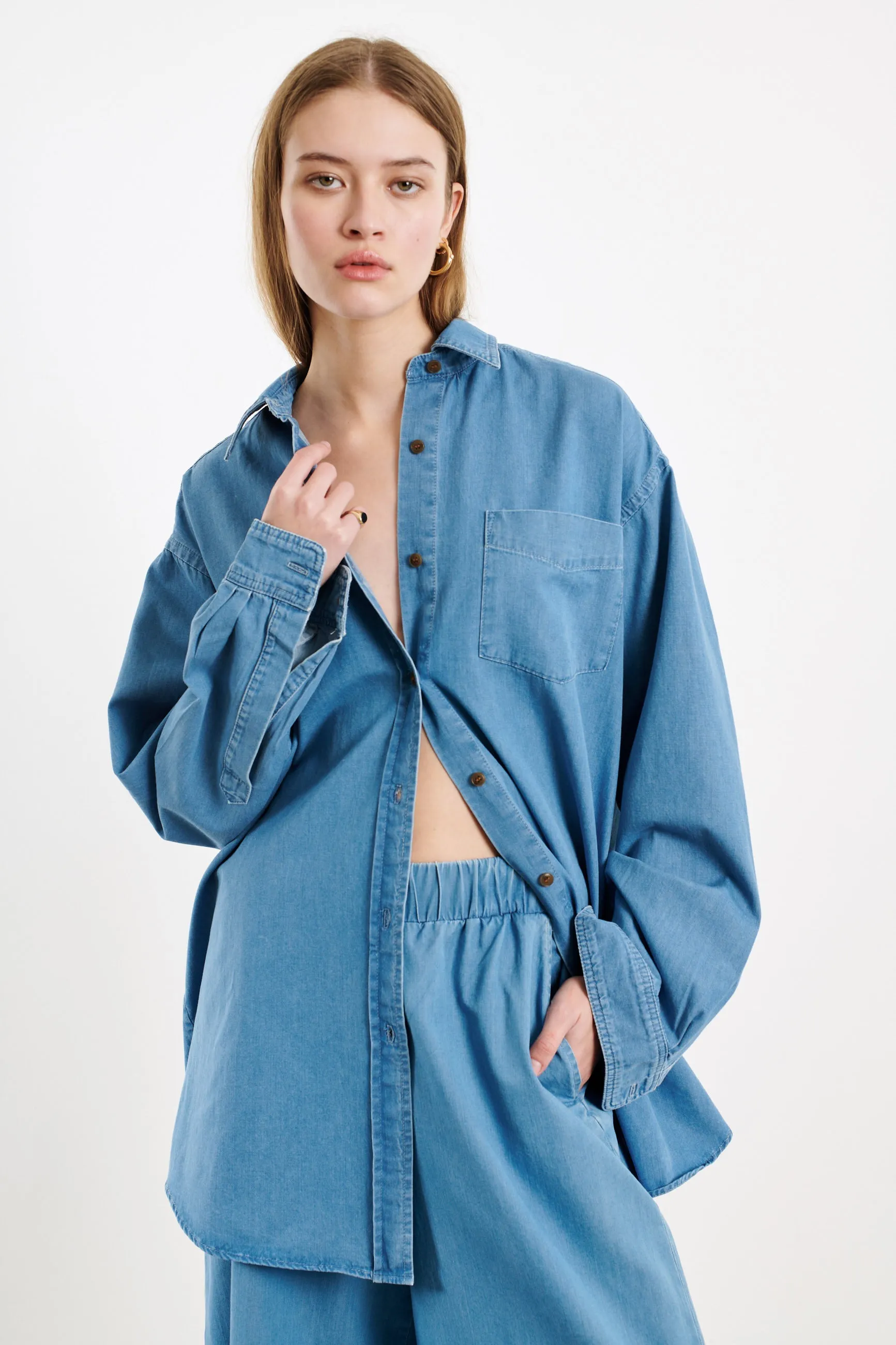 Chambray Oversized Shirt sold by SPRWMN