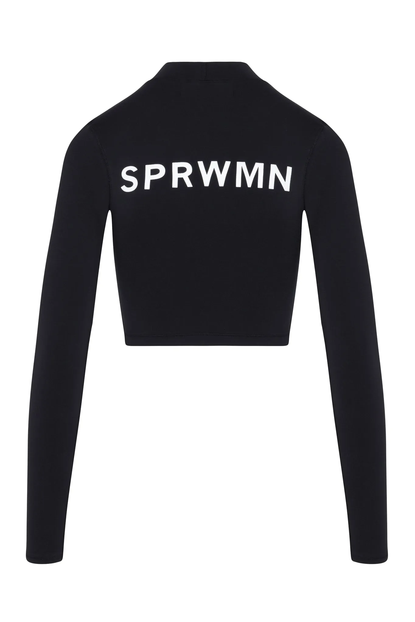 Black Back Logo Cropped Rashguard sold by SPRWMN product image thumbnail 2