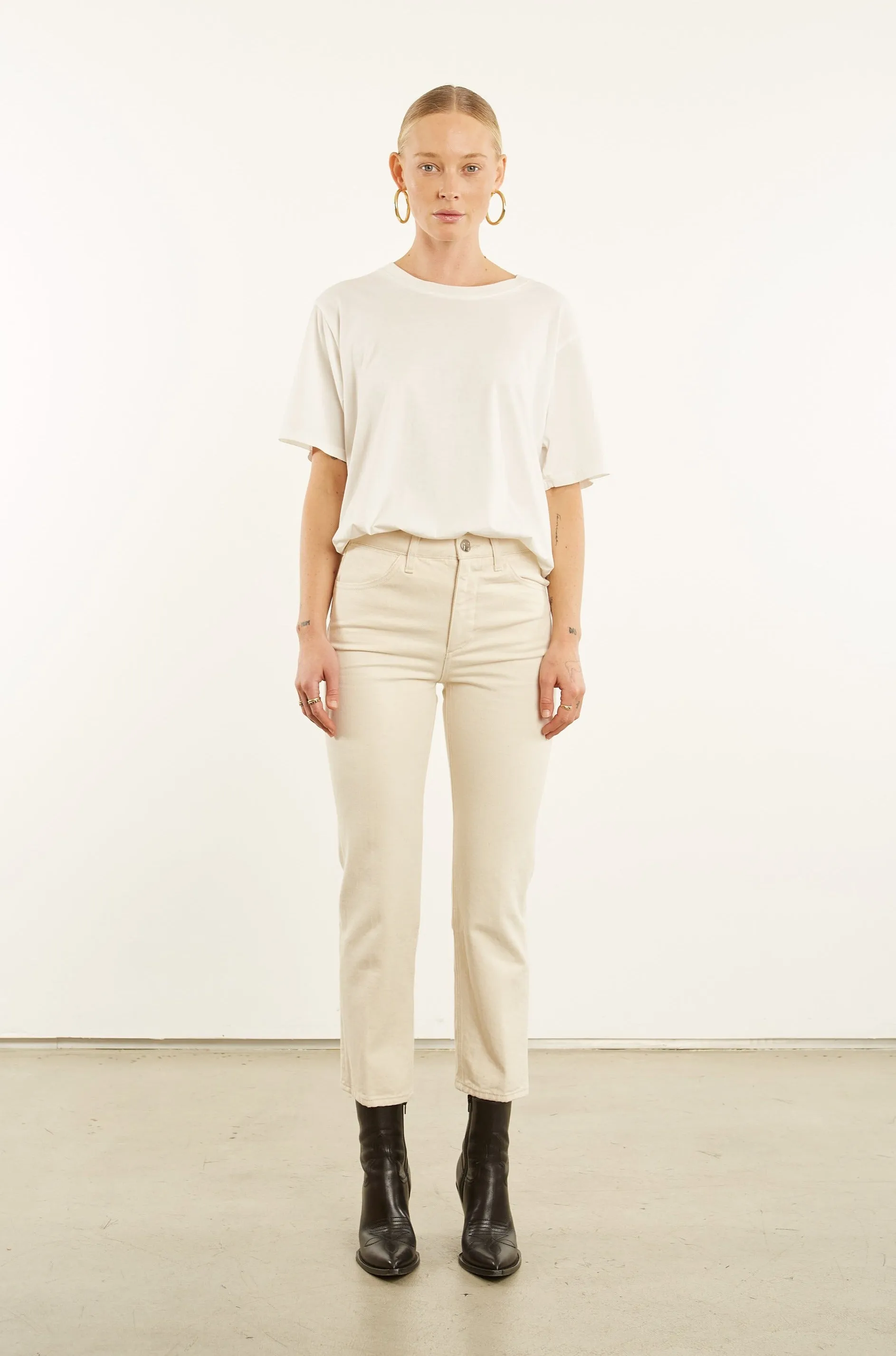 Crop Straight Leg Denim sold by SPRWMN