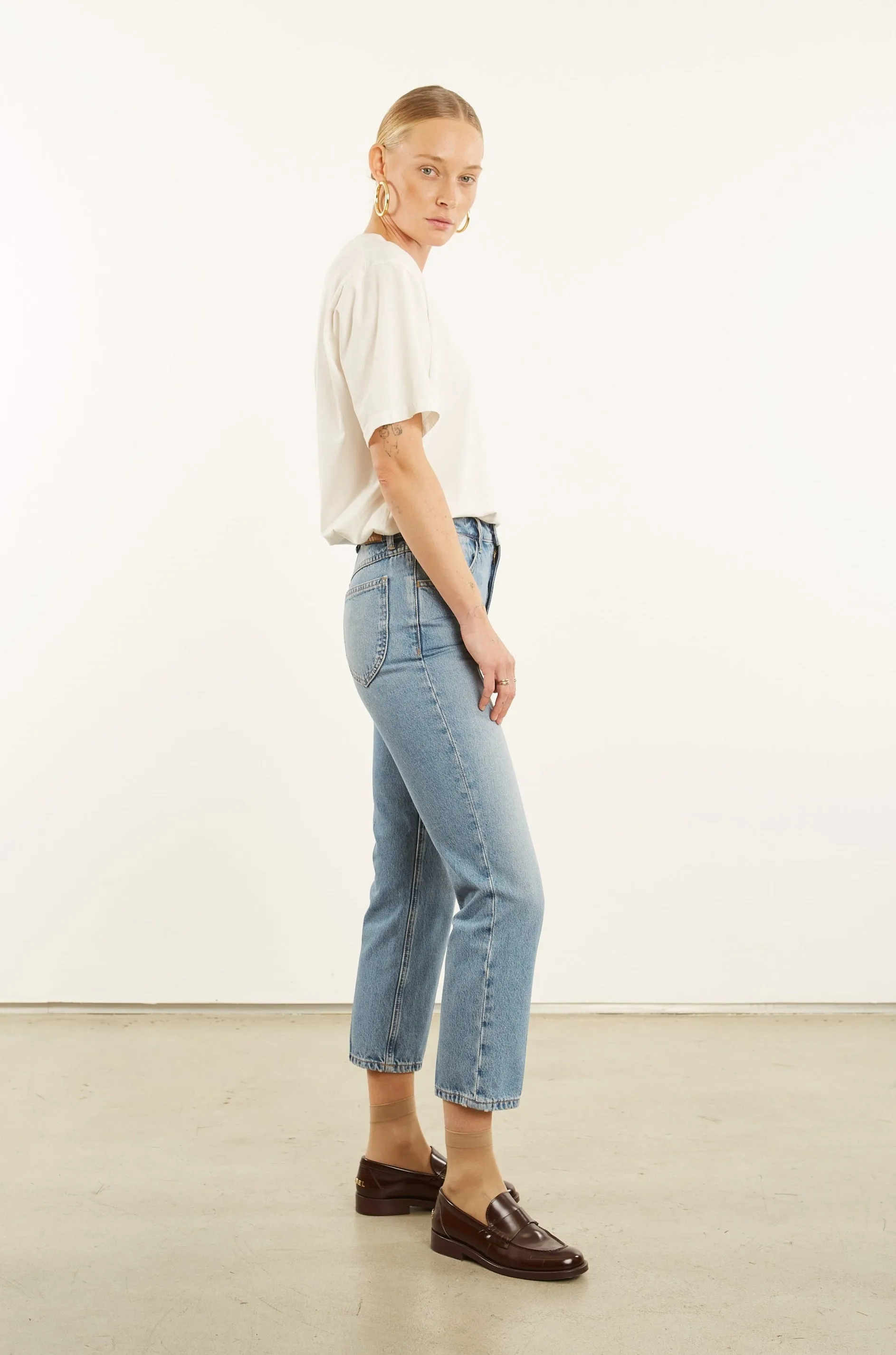 Paradis Crop Straight Leg Denim sold by SPRWMN product image thumbnail 3