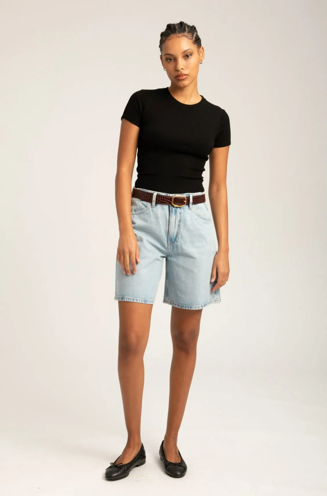 Bianca A-Line Denim Shorts sold by SPRWMN