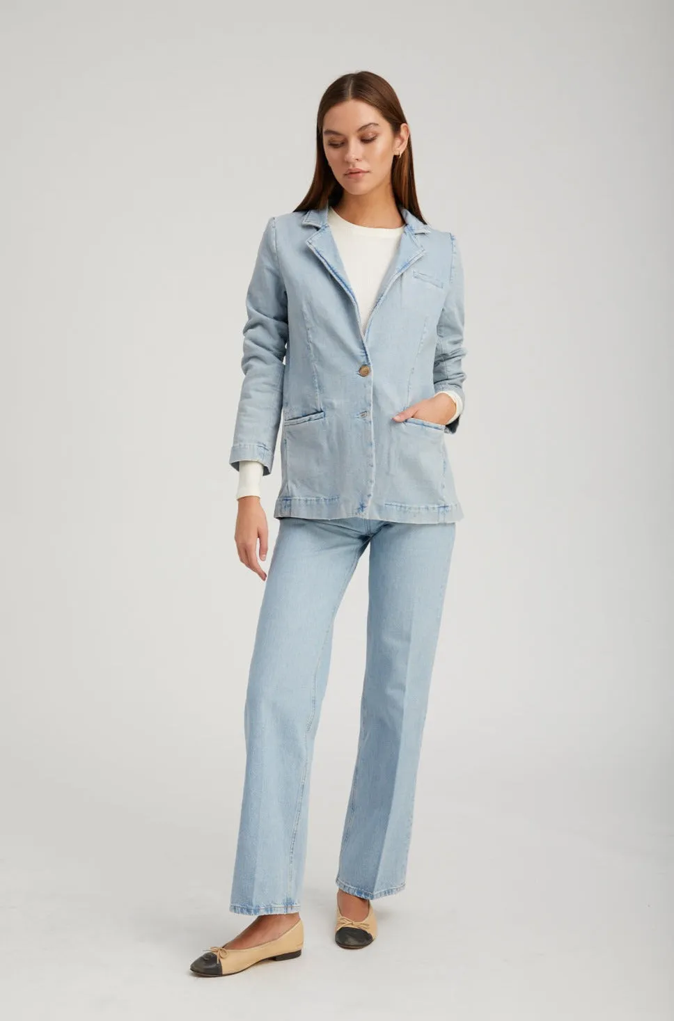 Denim Blazer sold by SPRWMN product image thumbnail 4