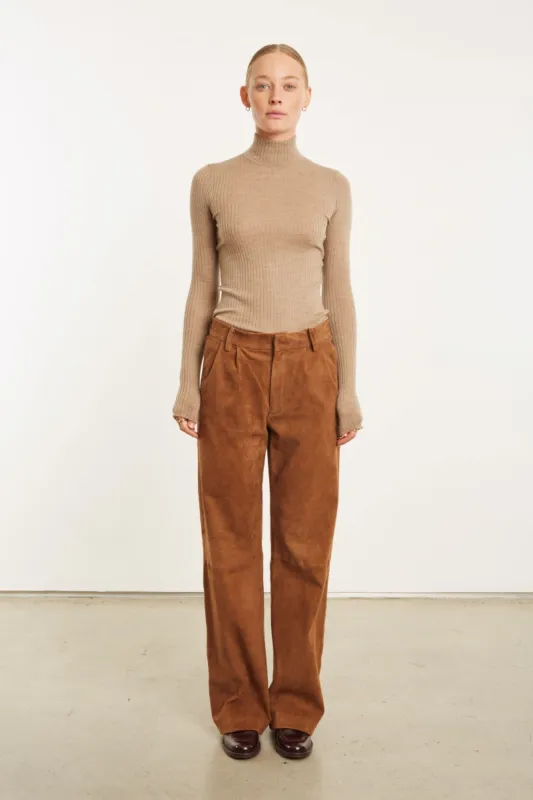 Suede Straight Leg Trouser made by SPRWMN