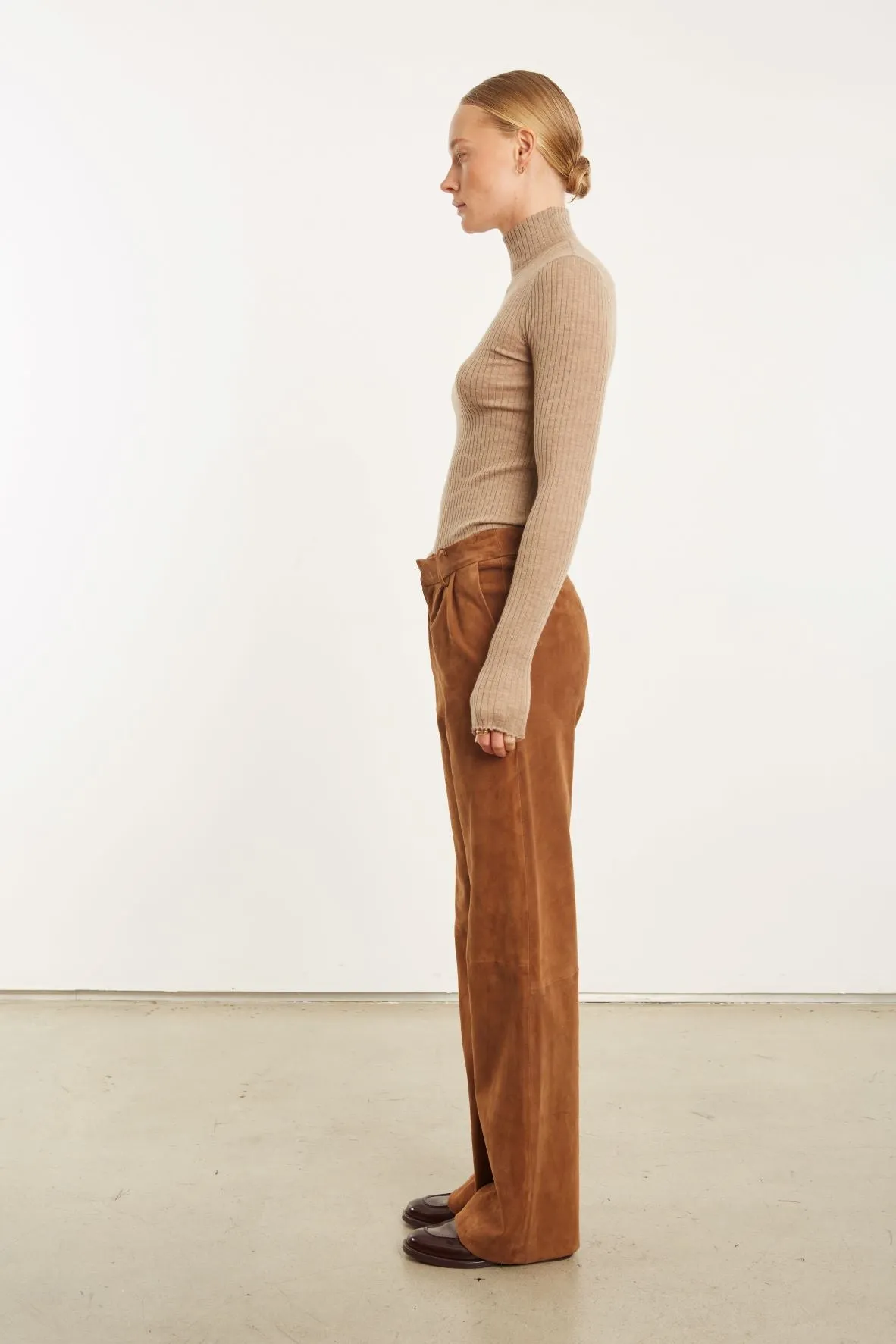 Suede Straight Leg Trouser sold by SPRWMN product image thumbnail 3