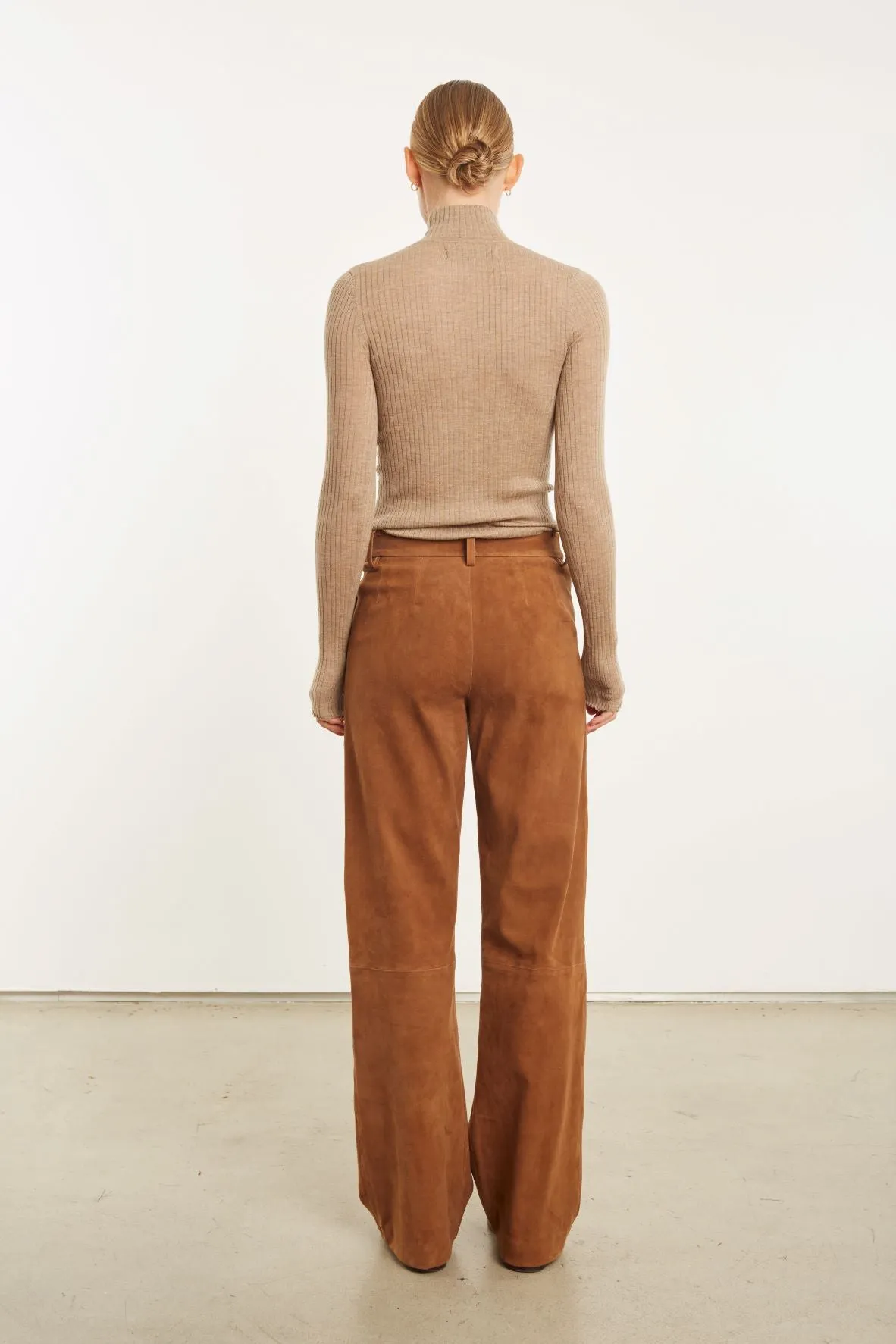 Suede Straight Leg Trouser sold by SPRWMN product image thumbnail 4