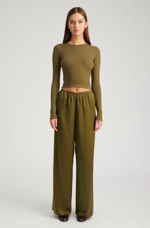Moss Silk Easy Pants sold by SPRWMN