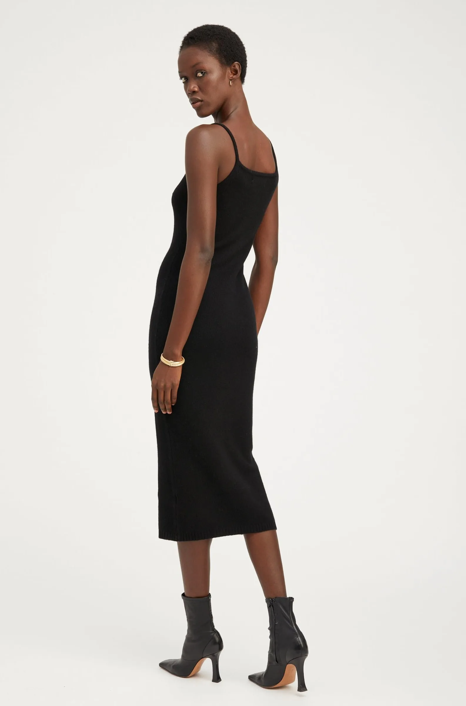 Black Cashmere Tank Dress sold by SPRWMN product image thumbnail 3