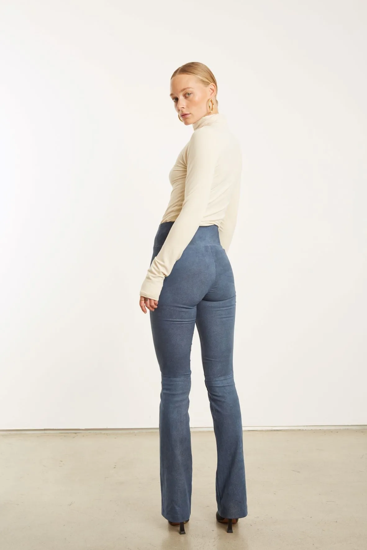 Denim Suede Micro Flare sold by SPRWMN product image thumbnail 3
