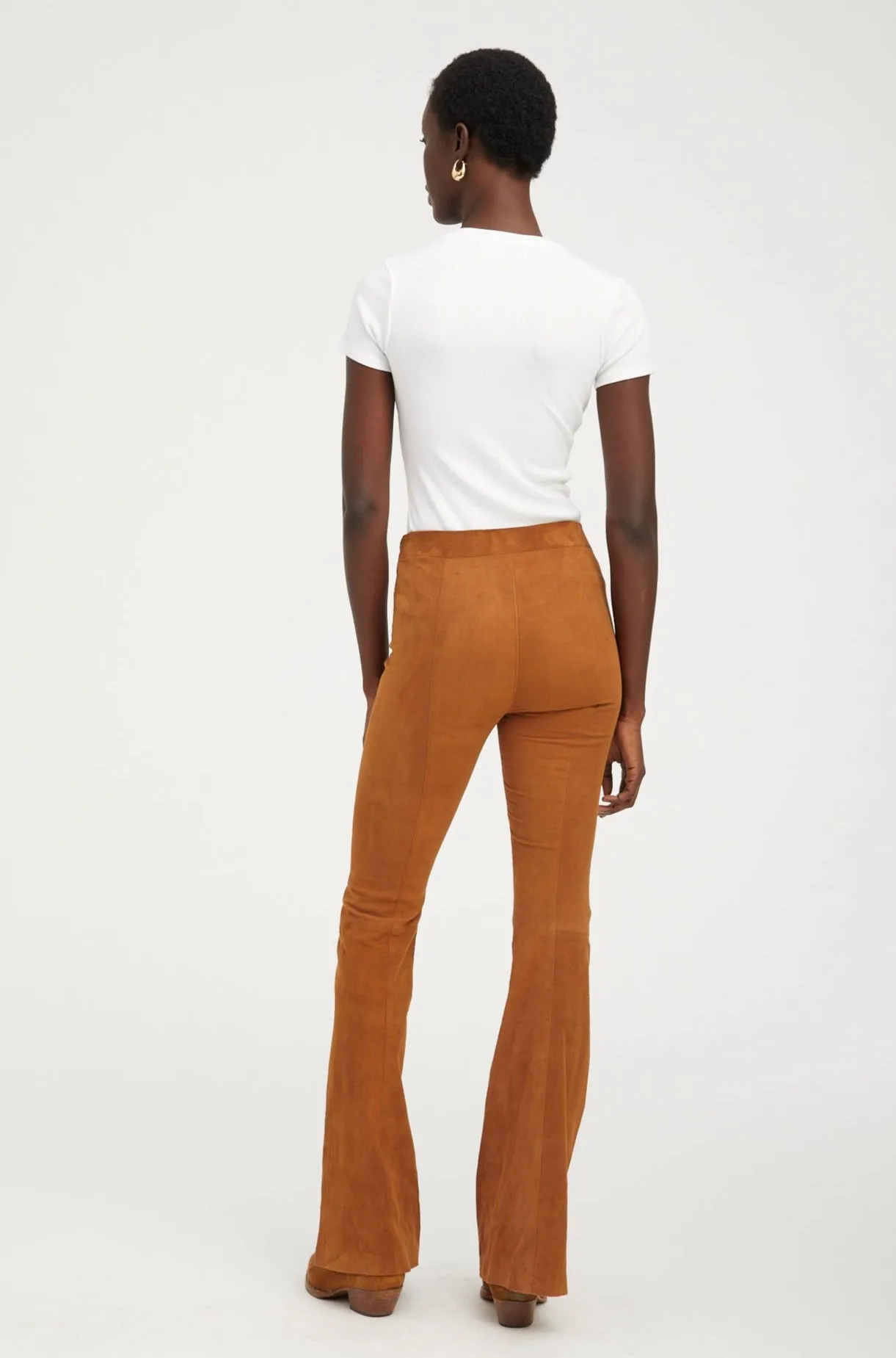 Suede Patch Pockets Super Flare Pants sold by SPRWMN product image thumbnail 4